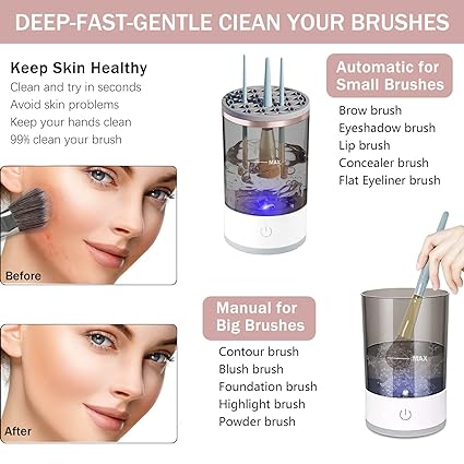 3-in-1 Electric Makeup Brush Cleaner